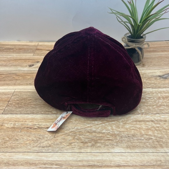 Berry Velvet Baseball Cap - Picture 5 of 6